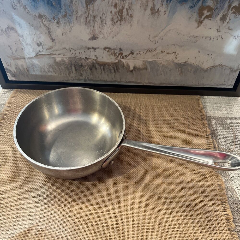 All-Clad 1 Qt Stainless Steel Saucier Chef's Pan 6.5" Cookware No Lid